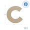 Wooden Letter C 12 inch or 8 inch, Unfinished Large Wood Letters for Crafts | Woodpeckers